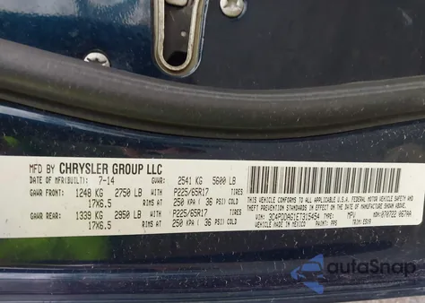 2014 Dodge Journey Se from USA, damaged, VIN 3C4PDDAG1ET315454